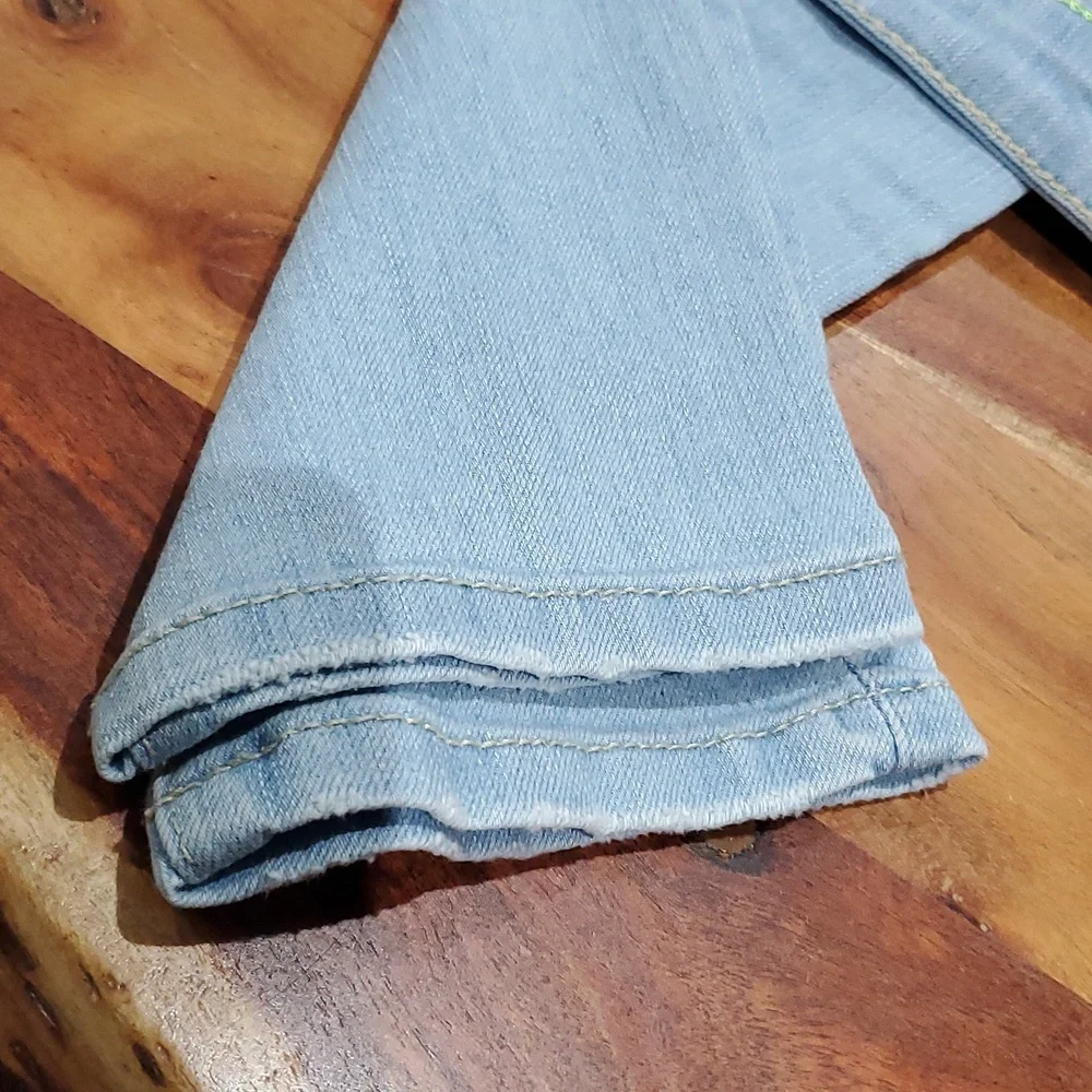 GARAGE Y2K Vintage Low Rise Stretch Denim Jeggings In Light Wash - Picture 16 of 16